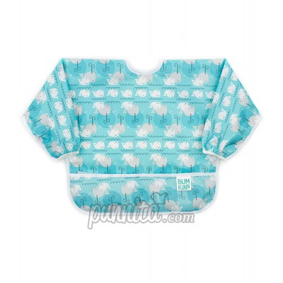 Bumkins ผ้ากันเปื้อนเด็ก รุ่น Sleeved Bib ลาย Whales
